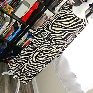 H&M viscose maxi dress animal print long sleeve